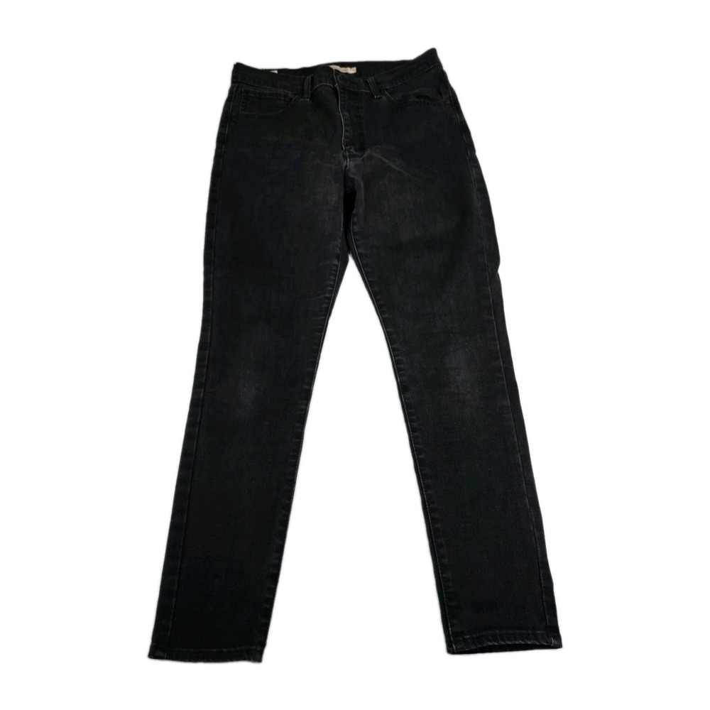 Levis Premium Jeans Womens Size 31 Mile High Super Skinny Black Denim Pants